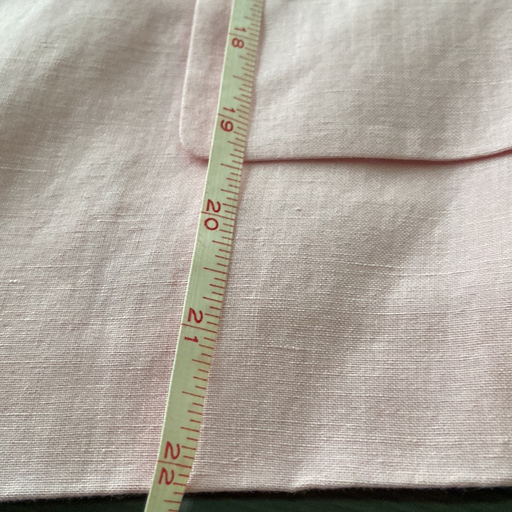 LINEN BLEND BLAZER PEA JACKET SEMI- CROPPED - Picture 10 of 10